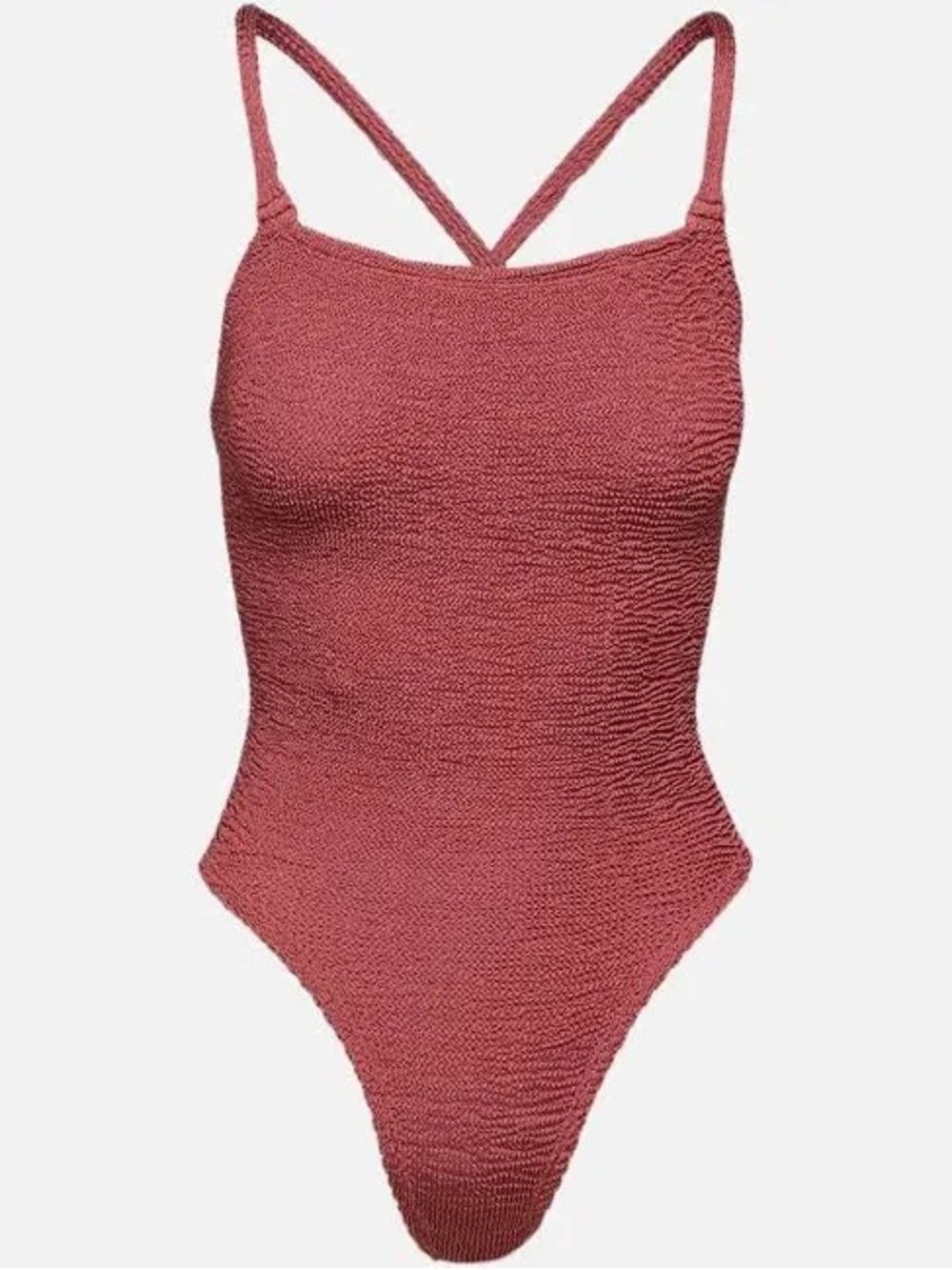 Hunza G Bette metallic rose One-Piece Swimsuit NWT - Picture 12 of 13